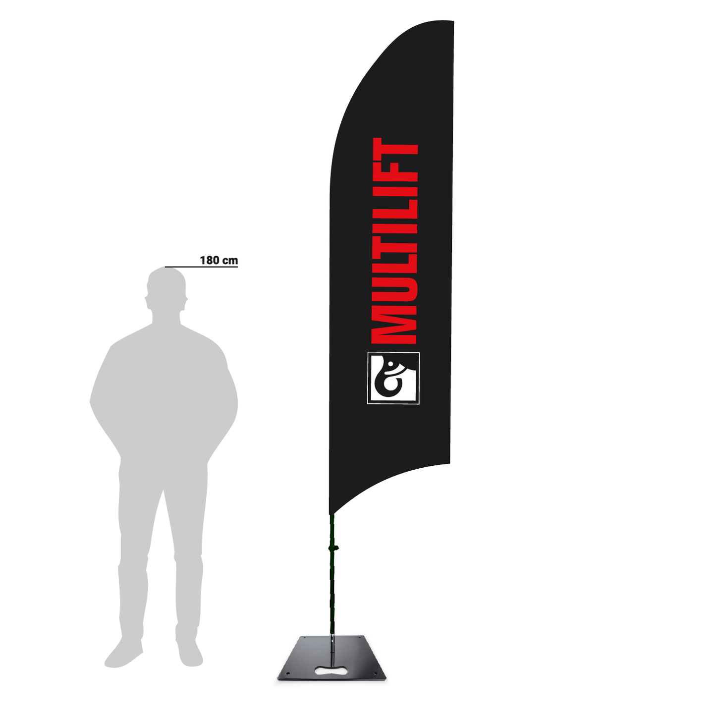 Beachflag MULTILIFT 3m | Komplett-Set