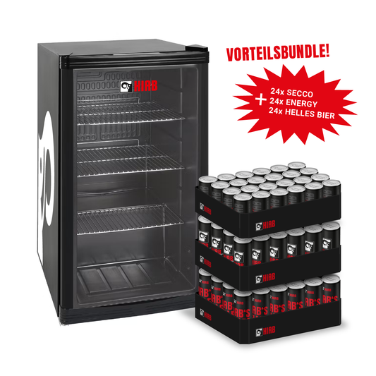 Vorteilsbundle: Kühlschrank inkl. 96 Dosen